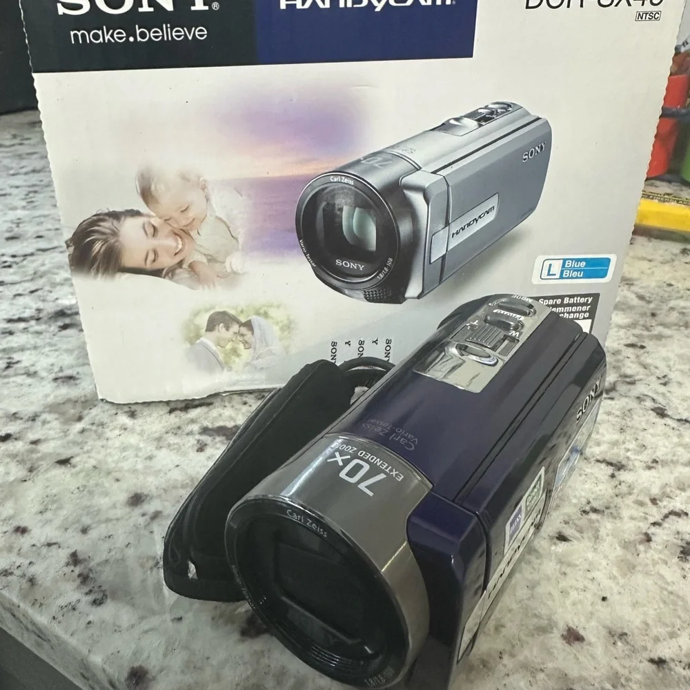 Sony Handycam Camcorder in Blue and Black Finish
